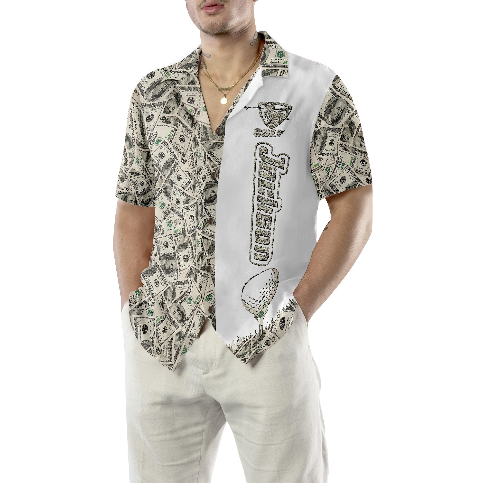 Personalized Dollar Golf Custom Hawaiian Shirt - Hyperfavor