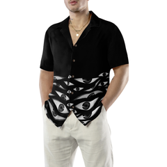 Seamless Eyes Goth Hawaiian Shirt - Hyperfavor