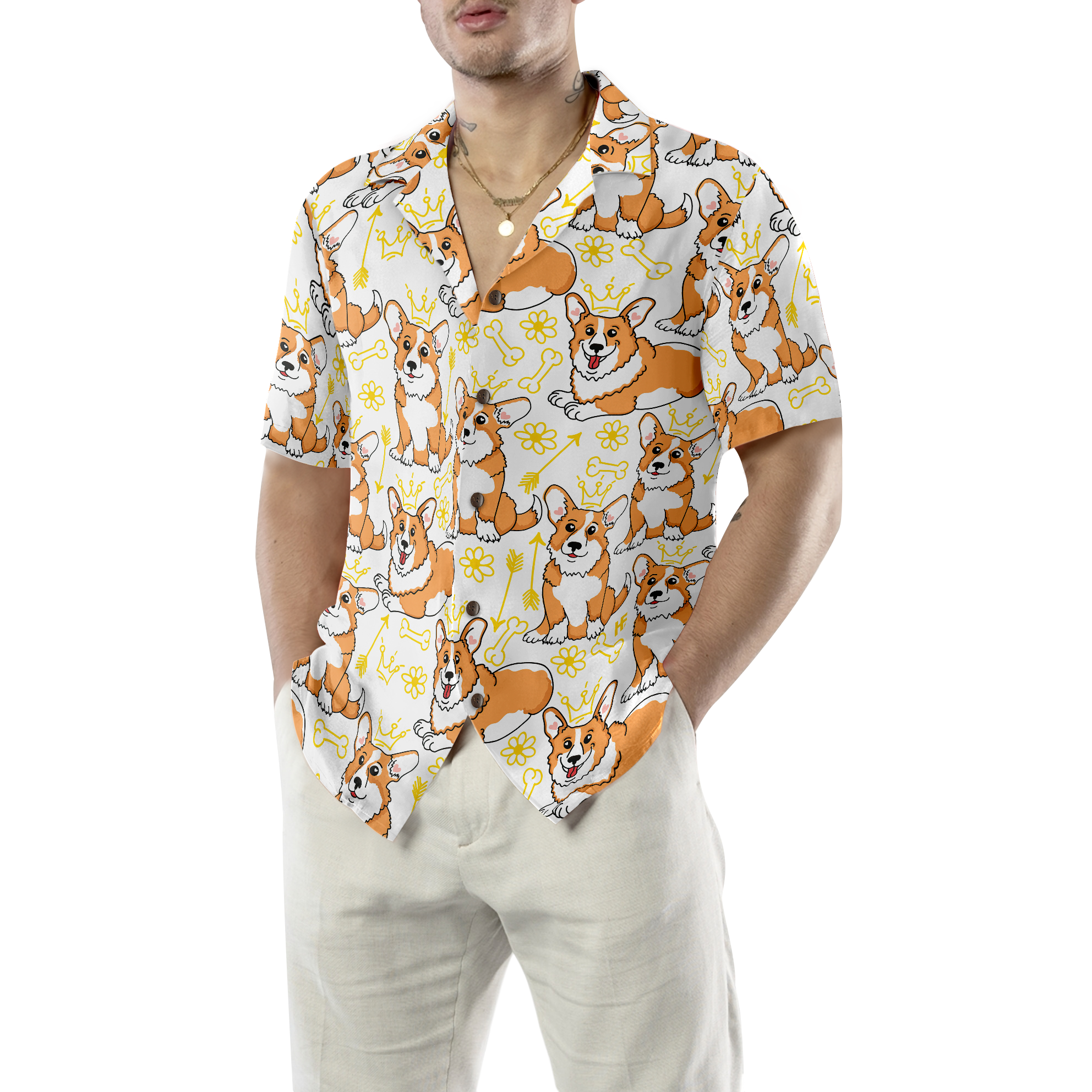 Corgi Pembroke Shirt For Men Hawaiian Shirt - Hyperfavor