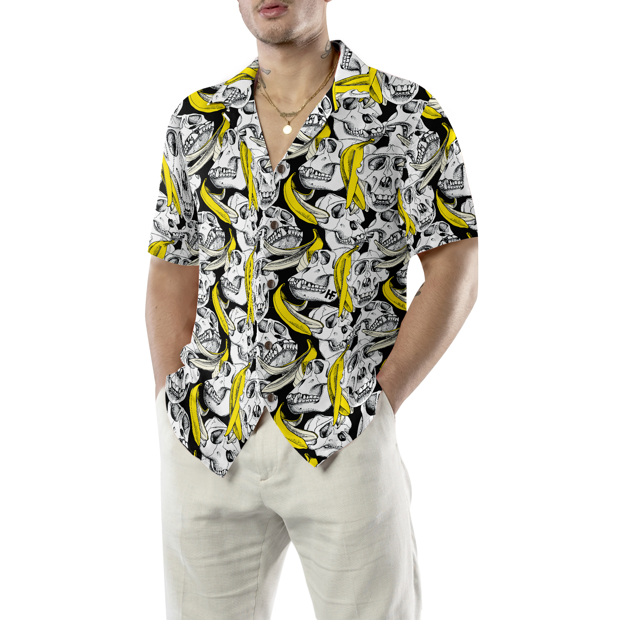 Monkey Skull Hawaiian Shirt - Hyperfavor