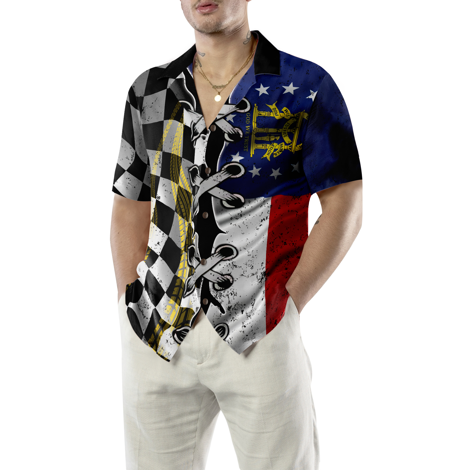 German Flag With Centaurea Cyanus Hawaiian Shirt - Hyperfavor