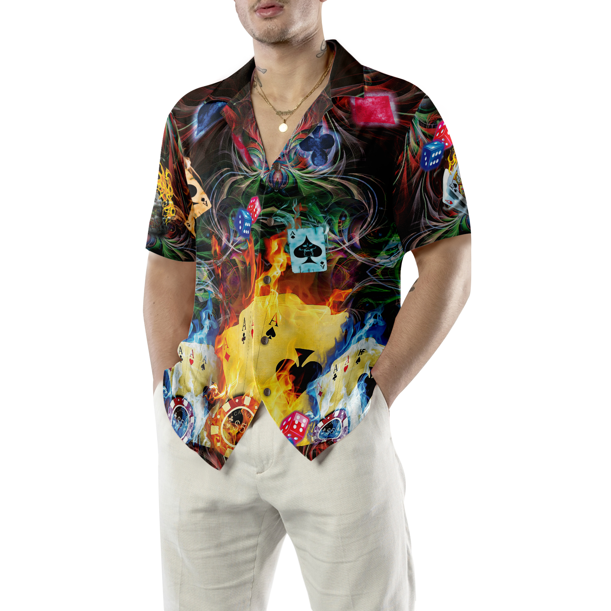 GAMBLING Hawaiian Shirt - Hyperfavor