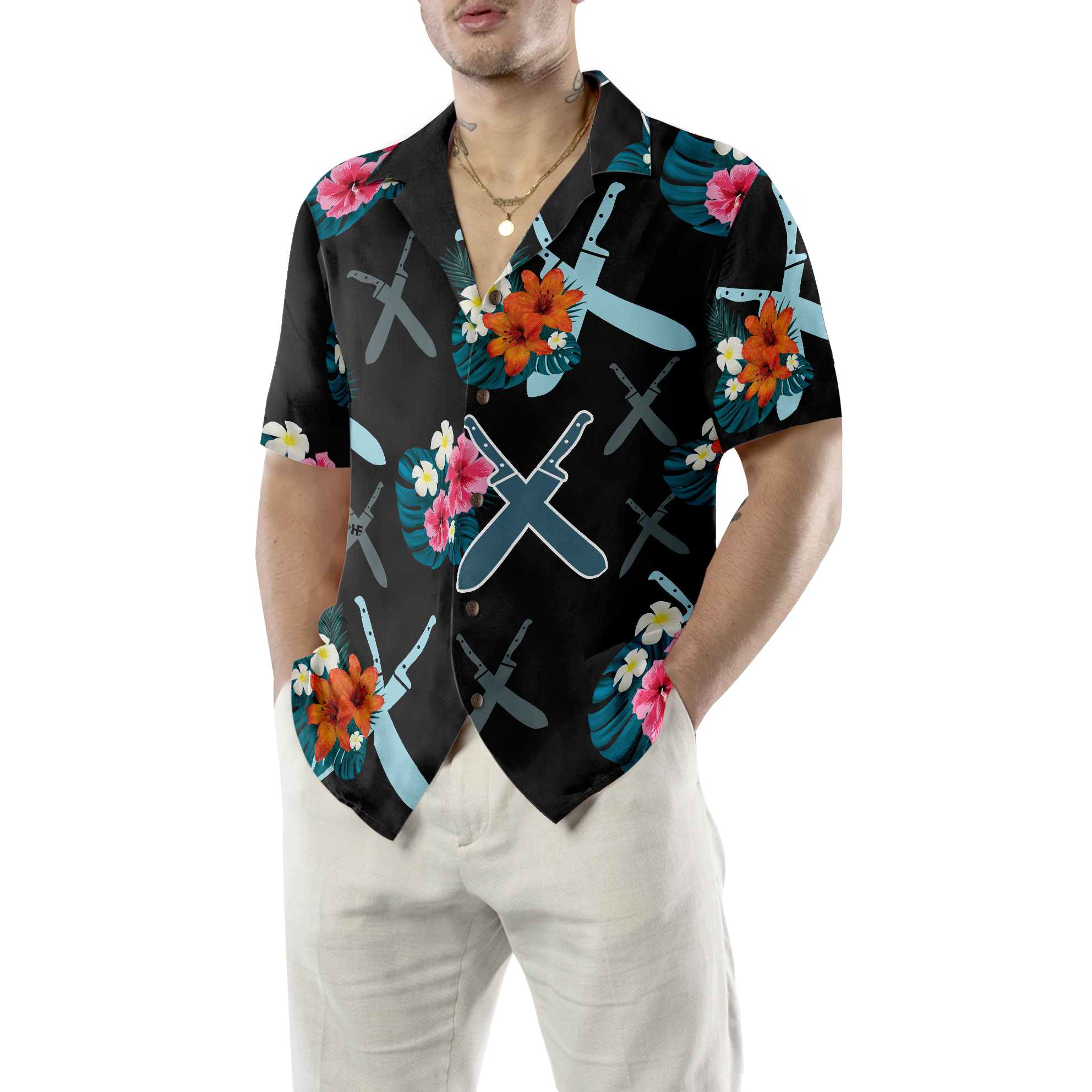 Chef Knives Tropical Hawaiian Shirt - Hyperfavor