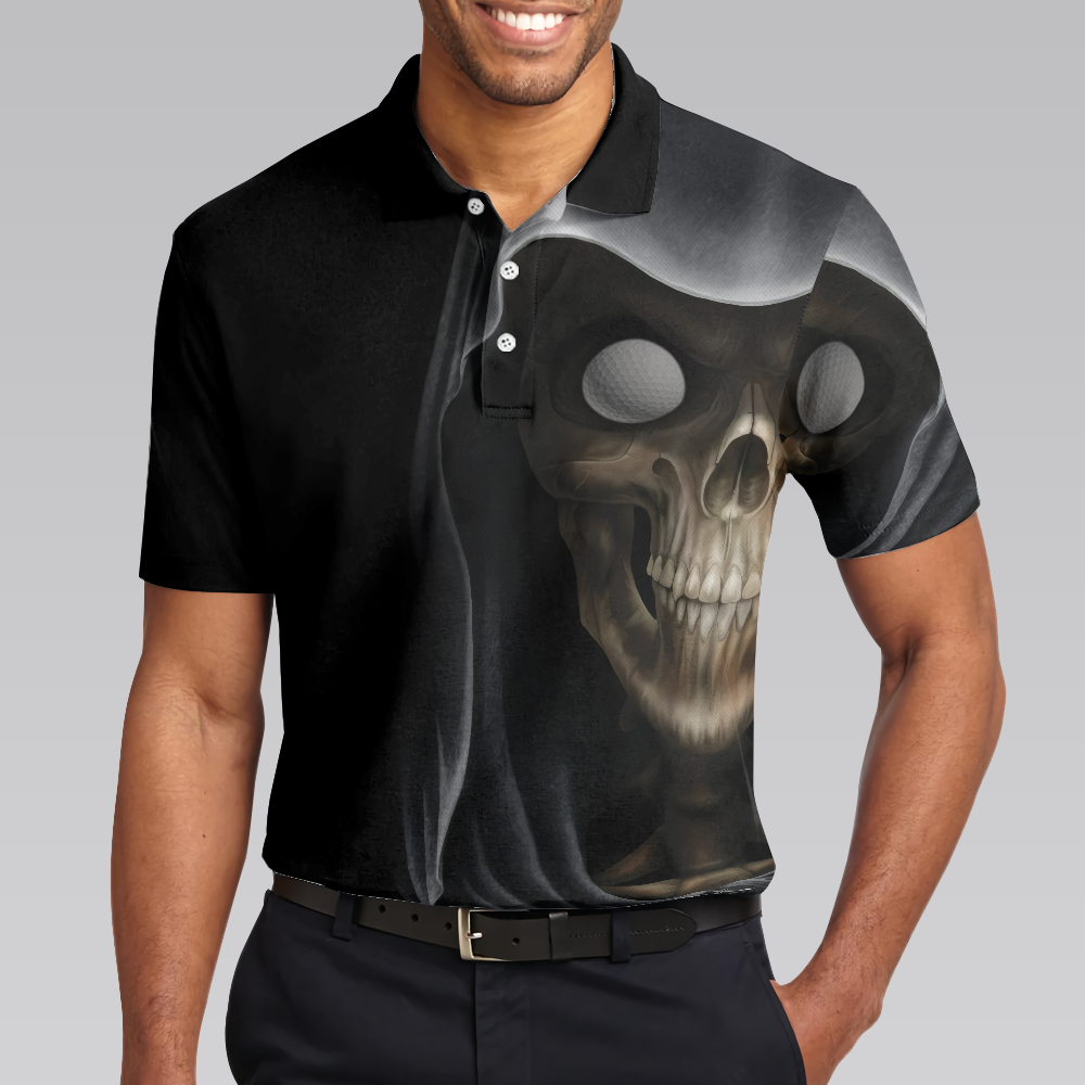 Golf Bring Beer Polo Shirt, Skull Drinking Golf Shirt For Male Golfers, Funny Golf Shirt With Sayings - Hyperfavor