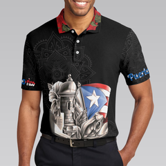 Puerto Rico Manga Flower Polo Shirt, US Polo Shirt For Men And Women, Best Gift For American Fans - Hyperfavor