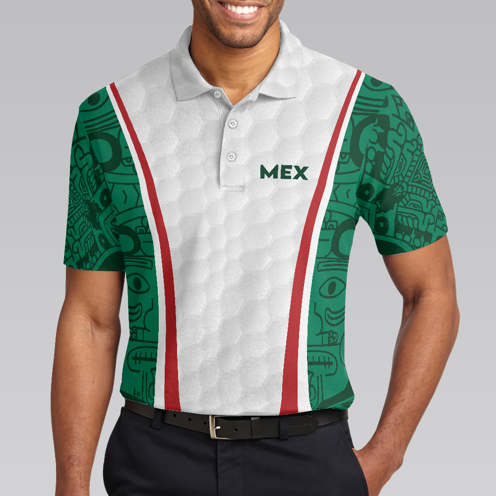 Golf Mexico Retro Polo Shirt, Best Golf Shirt Design For Mexican Lovers, Golf Gift Idea For Male Golfers - Hyperfavor