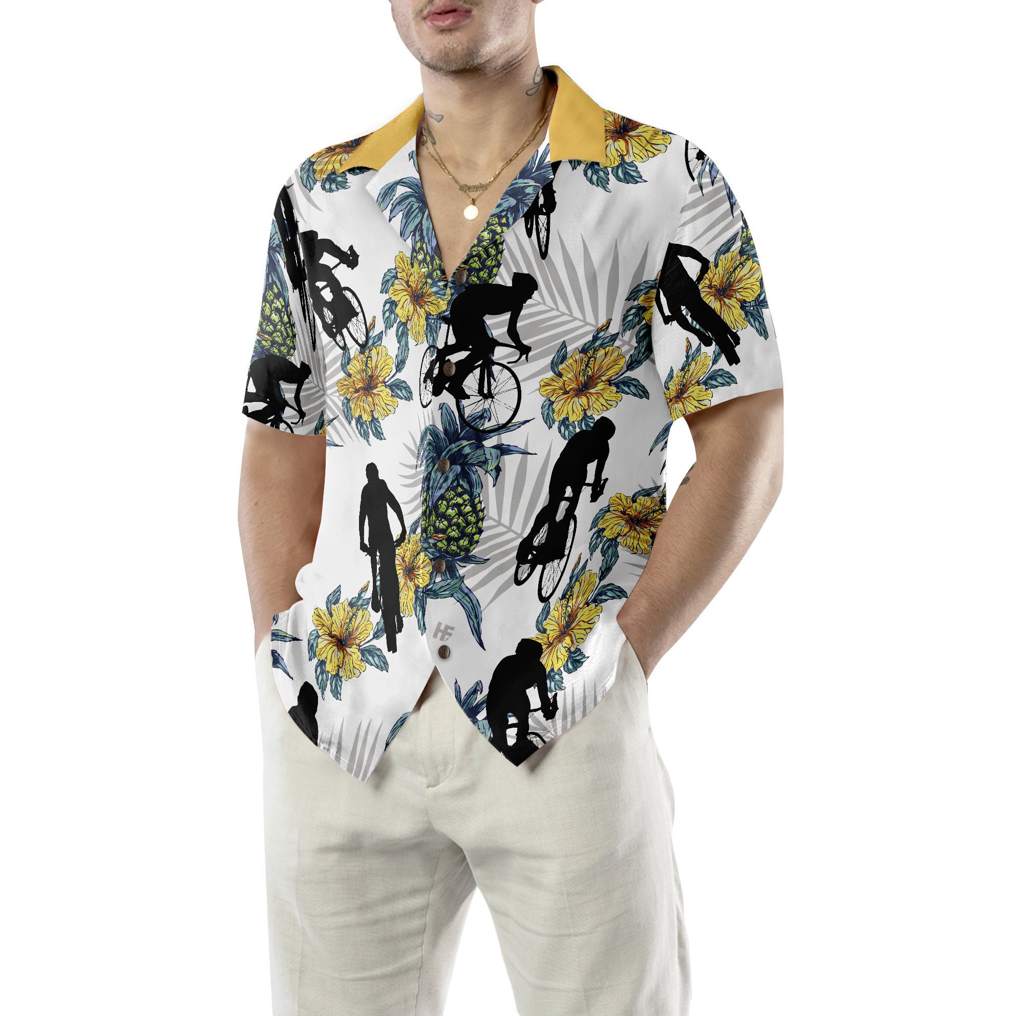 Cycling Ride With Me Custom Hawaiian Shirt - Hyperfavor