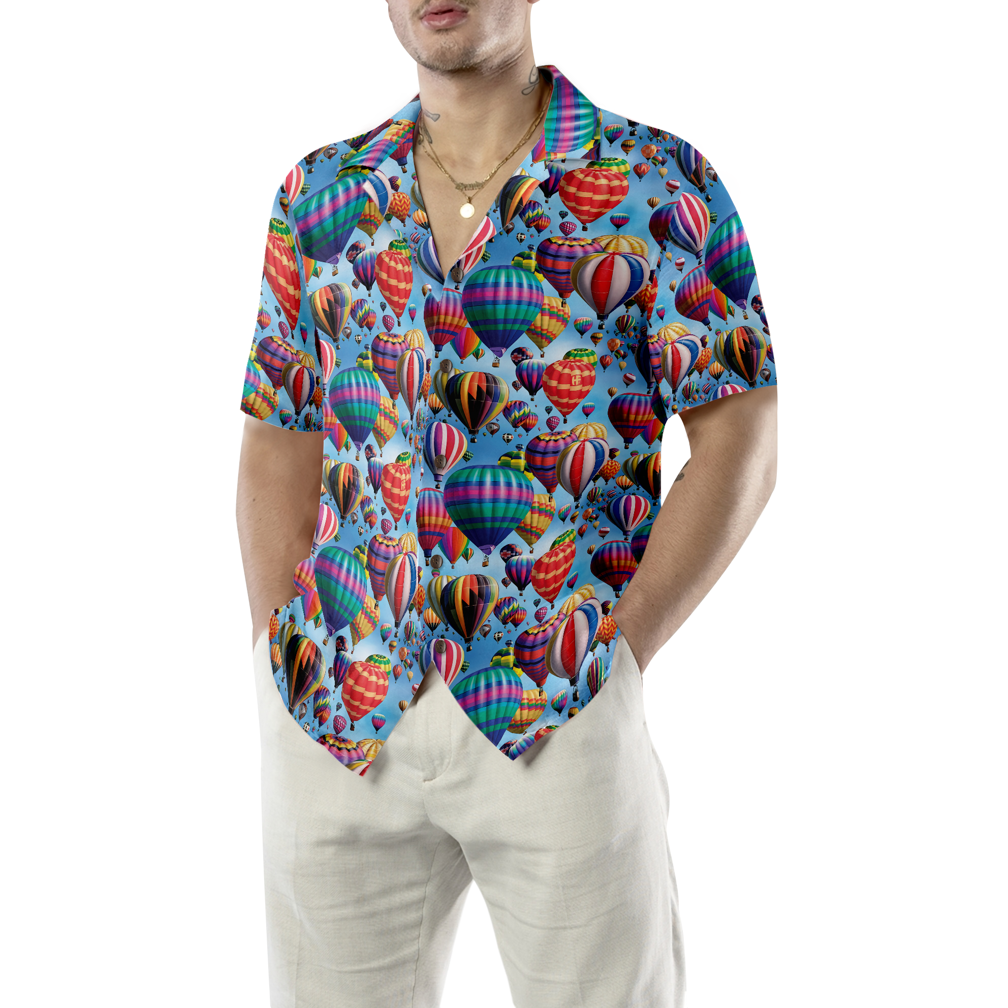 Hot Air Balloon Hawaiian Shirt - Hyperfavor