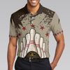 Bowling Ball Vintage Background Short Sleeve Polo Shirt, Crazy Polo Shirt, Best Bowling Shirt For Men - Hyperfavor