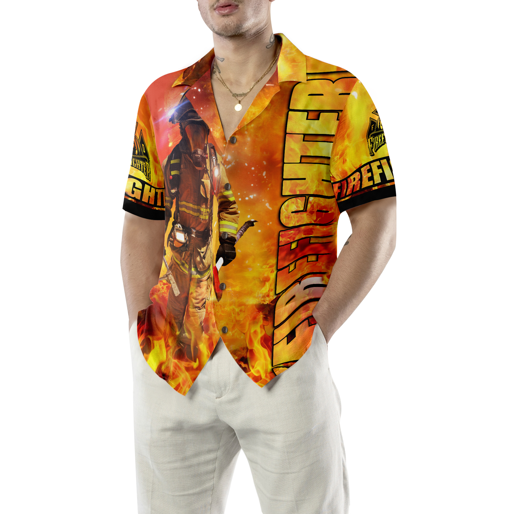 Firefighter Hawaiian Shirt - Hyperfavor