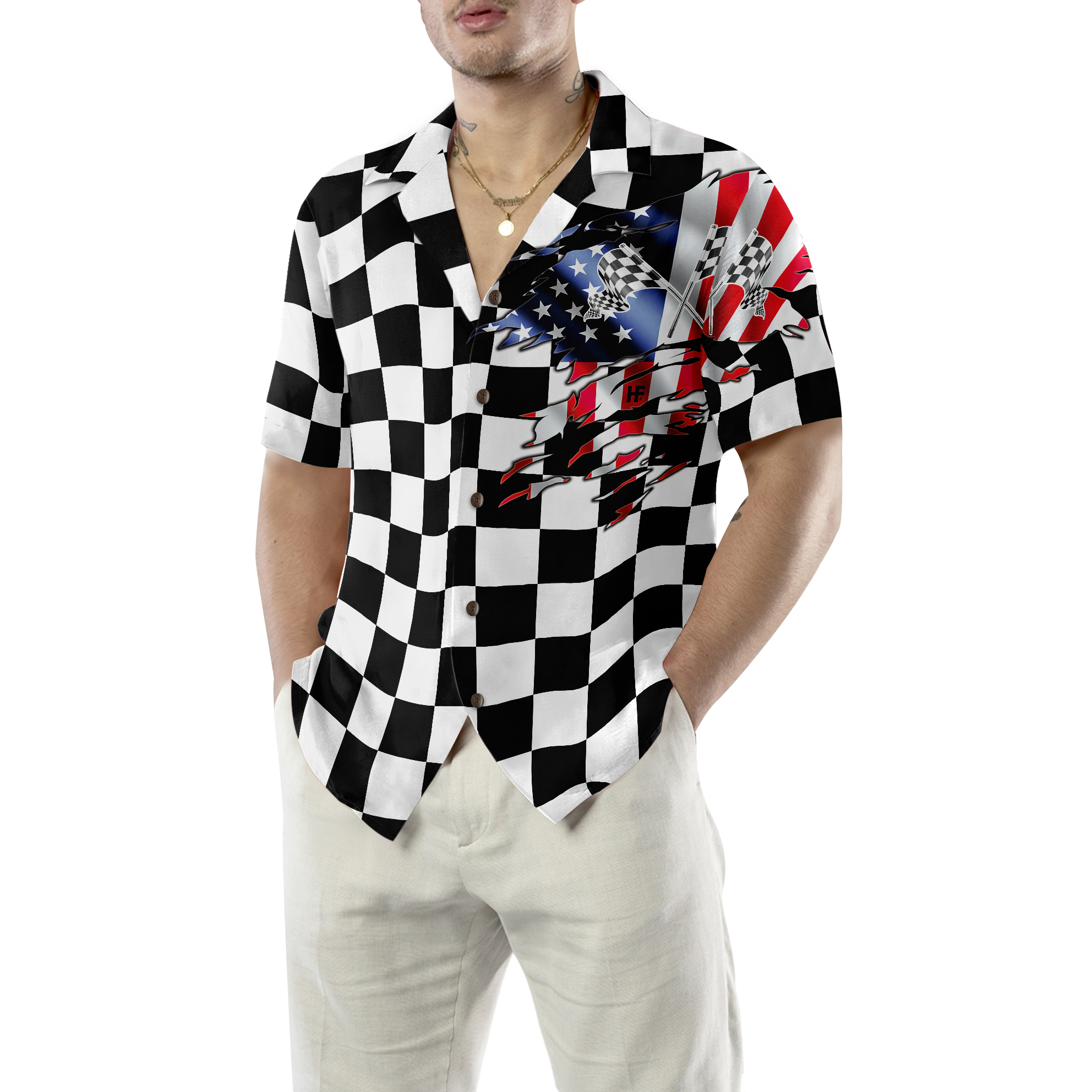 Summer Nights & Race Track Lights Hawaiian Shirt - Hyperfavor