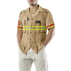 Proud Retired Firefighter Hawaiian Shirt, Cream Life Vest Work Uniform Fire Dept Logo Firefighter Shirt For Men - Hyperfavor