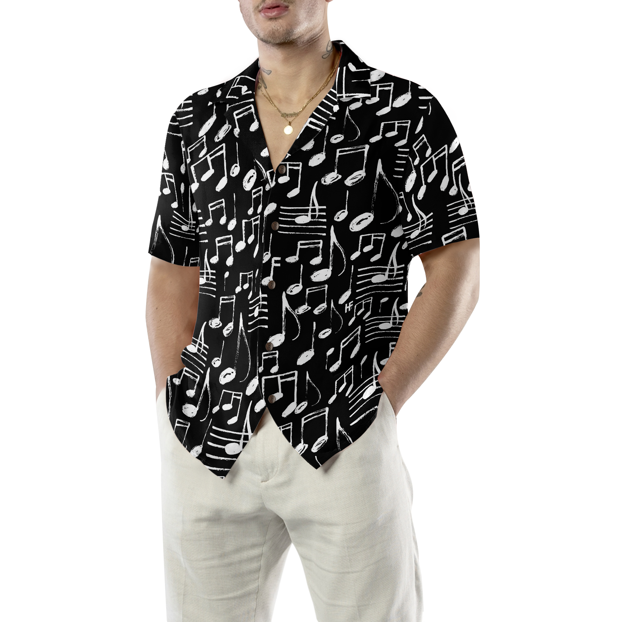 Music Note Shirt For Men Hawaiian Shirt - Hyperfavor