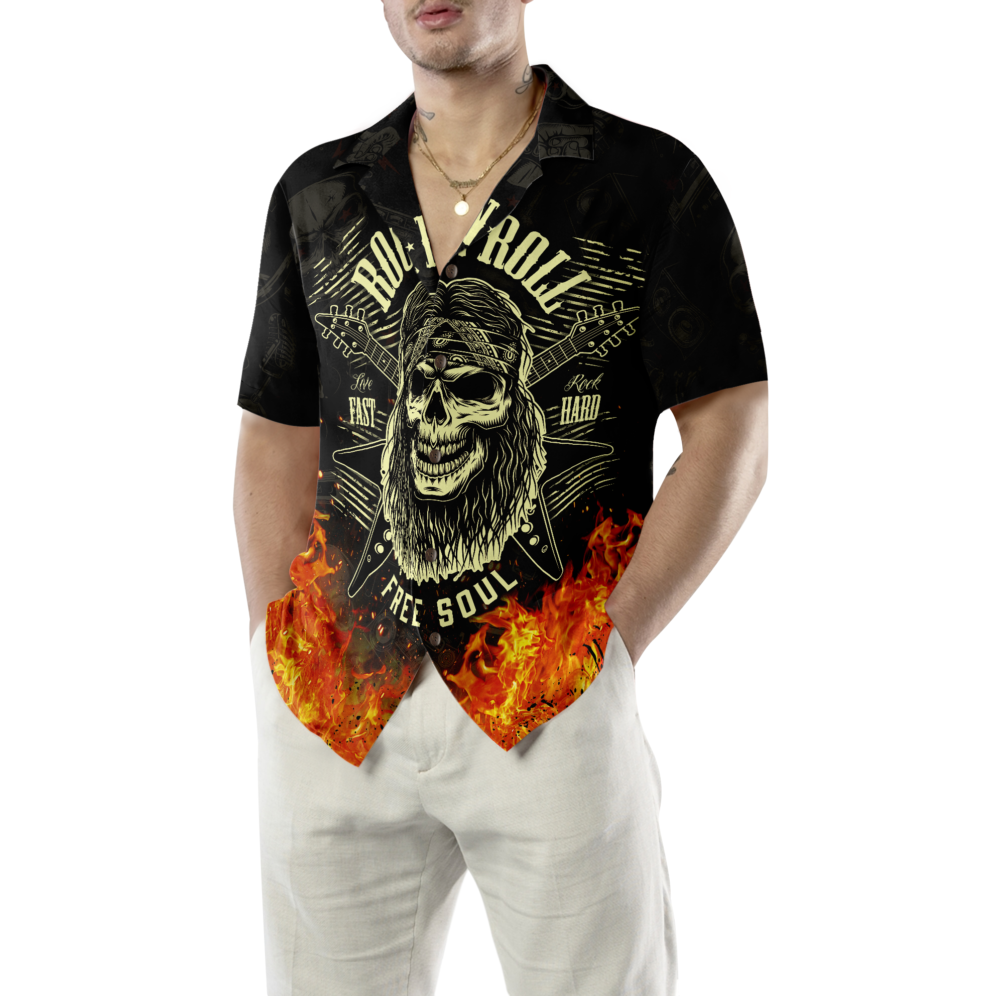 Guitar Born To Be Wild Hawaiian Shirt - Hyperfavor