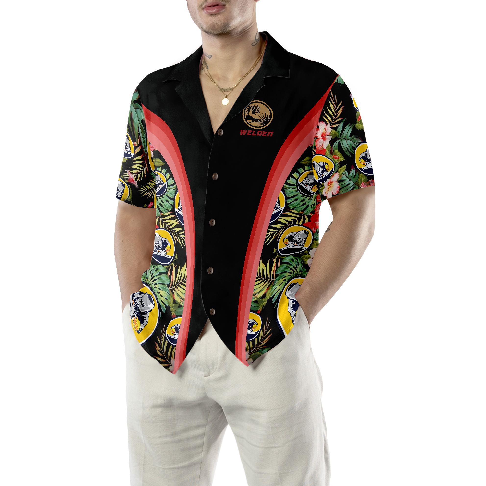 Welder Tropical Hawaiian Shirt - Hyperfavor