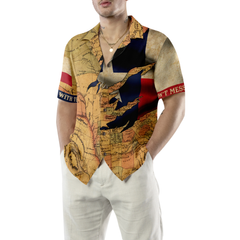 Texas Flag and Map Vintage Texas Hawaiian Shirt, Don’t Mess With Texas Flag Shirt, Proud State Of Texas Shirt For Men - Hyperfavor