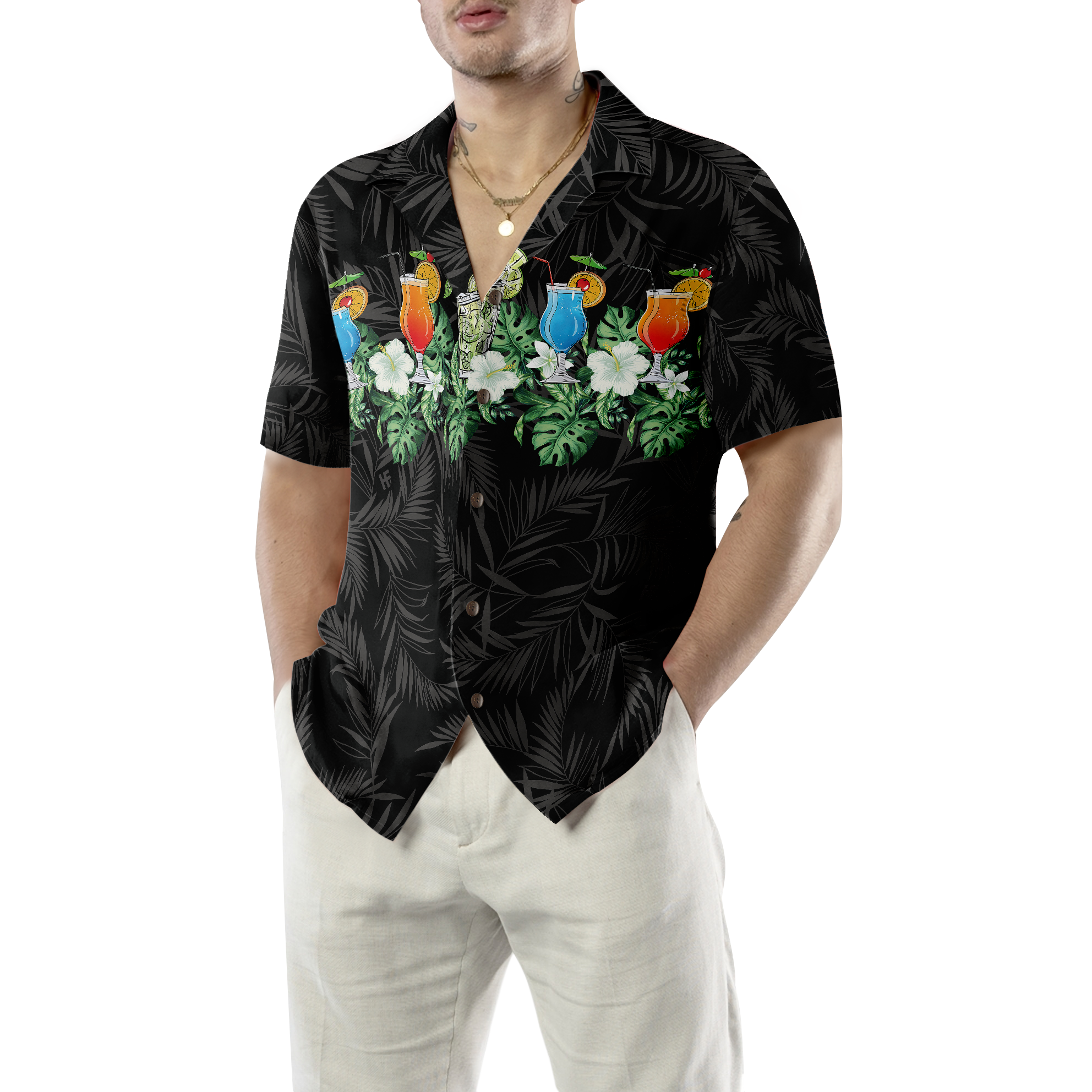 Tropical Aloha Bartender Shirt For Men Hawaiian Shirt - Hyperfavor