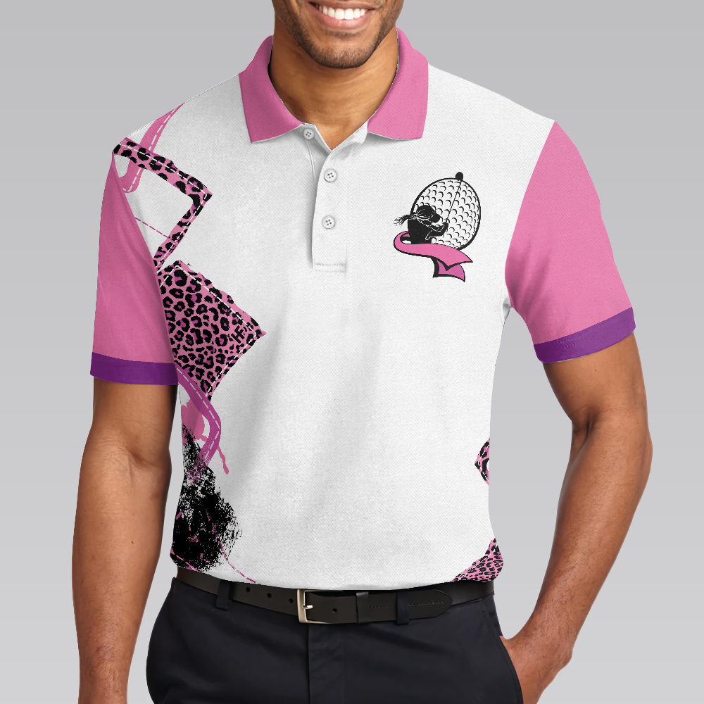 This Girl's Got Drive Women Short Sleeve Polo Shirt, Pink Leopard Golf Shirt For Female Golfers, Best Golf Gift Idea - Hyperfavor