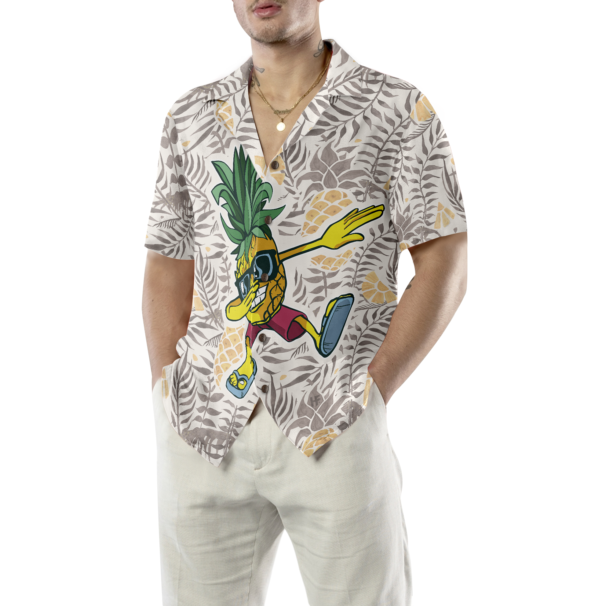 Pineapple Dabbing Hawaiian Shirt - Hyperfavor