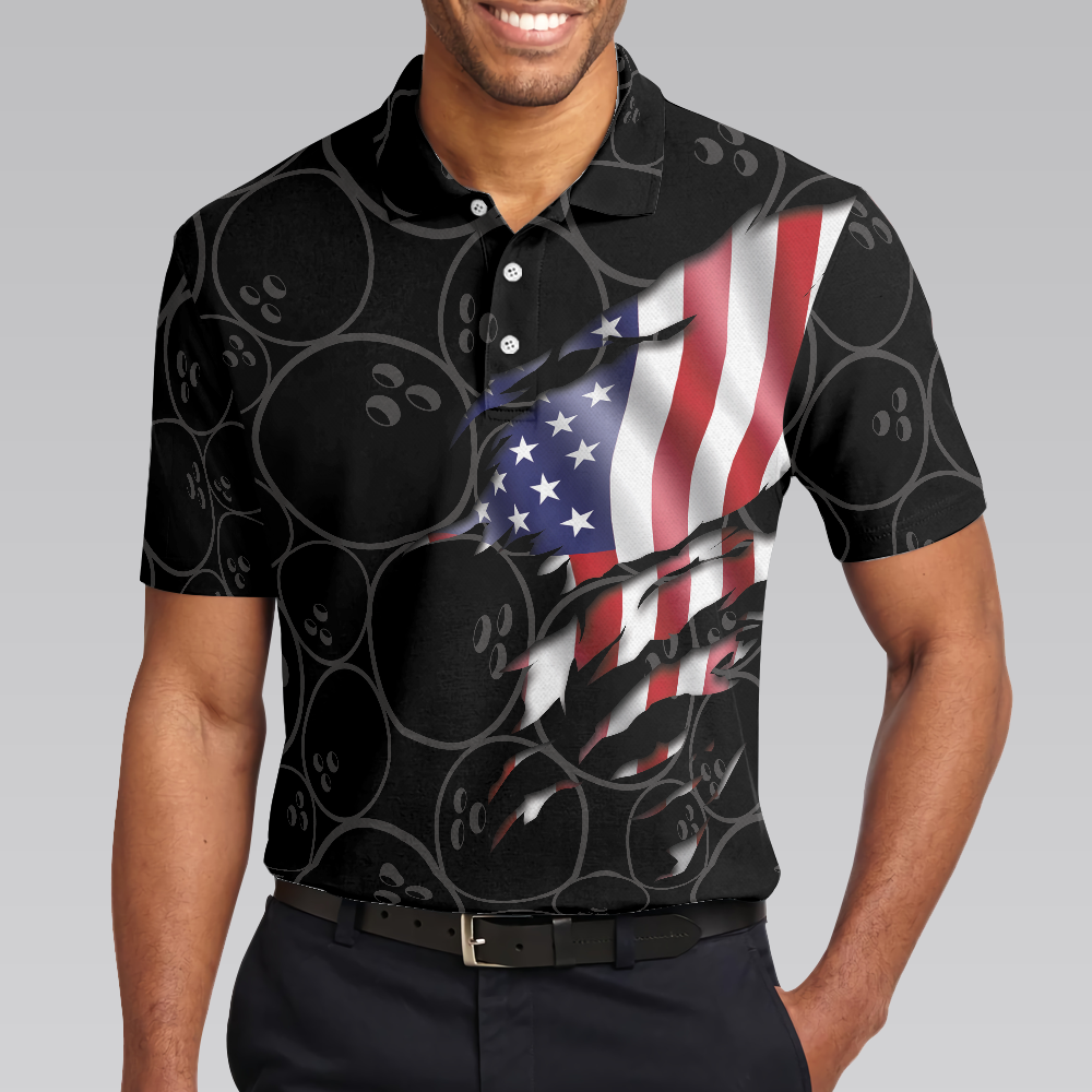 That's How I Roll Bowling Shirt For Men Polo Shirt, American Flag Bowling Shirt For Male Bowlers - Hyperfavor