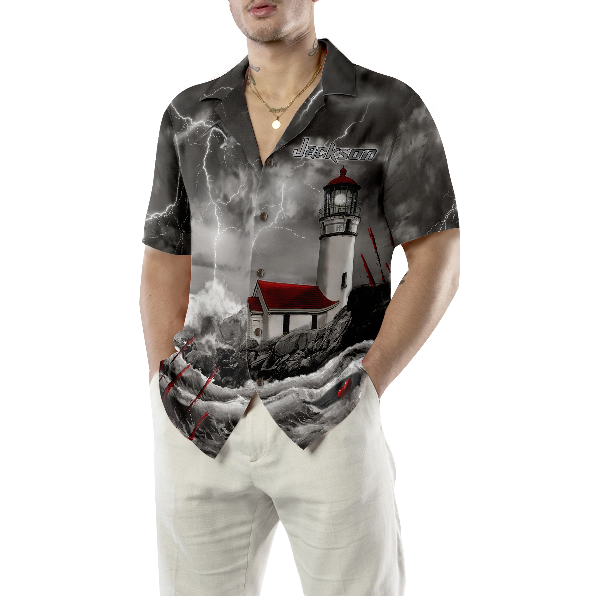 Lighthouse holder Custom Hawaiian Shirt - Hyperfavor