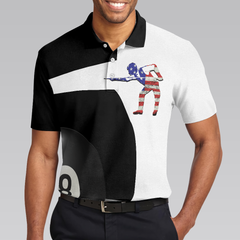 Billiard Shot American Flag Polo Shirt, Best Billiards Shirt For Patriotic Billiards Players, Eight Ball Shirt - Hyperfavor