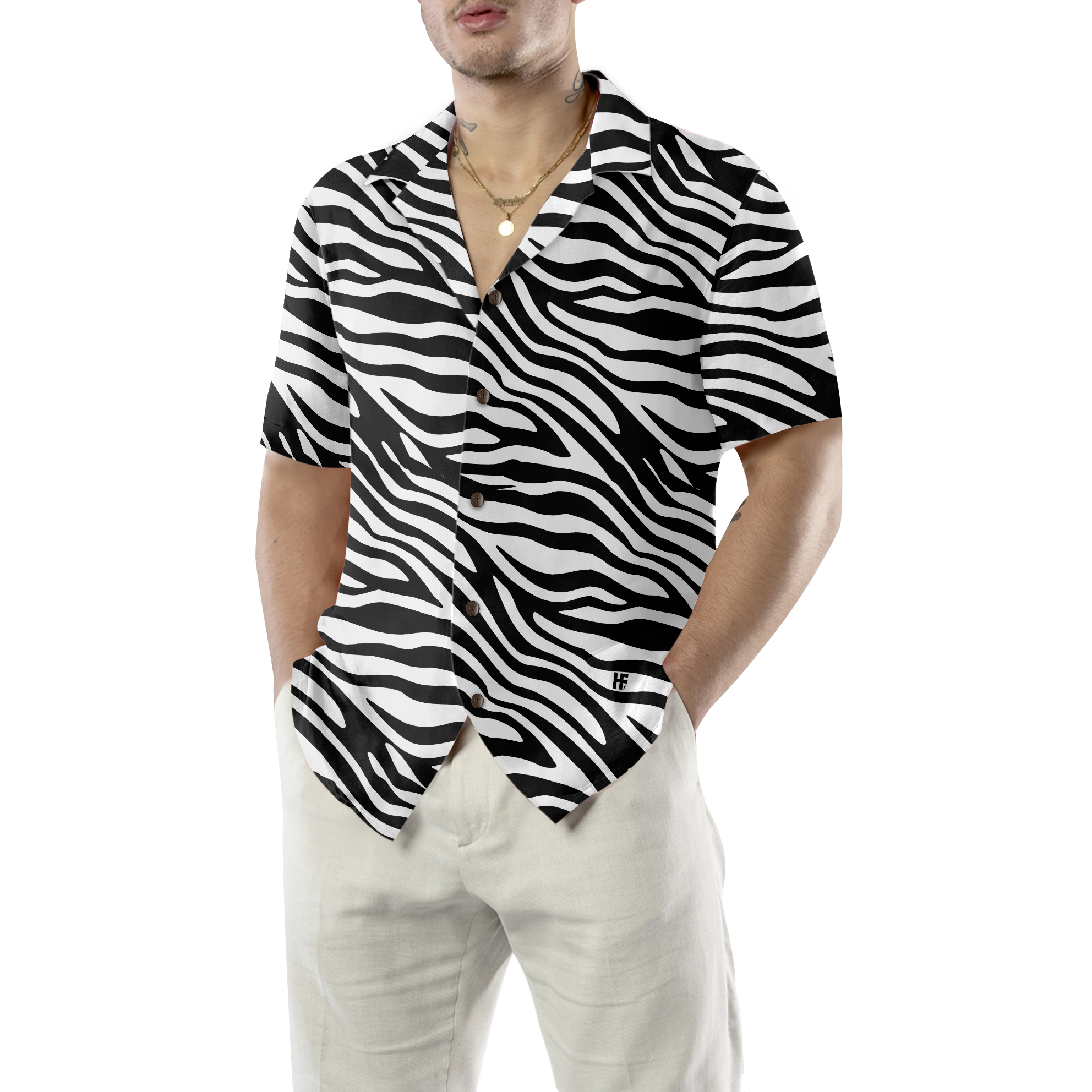 Zebra Pattern Hawaiian Shirt - Hyperfavor