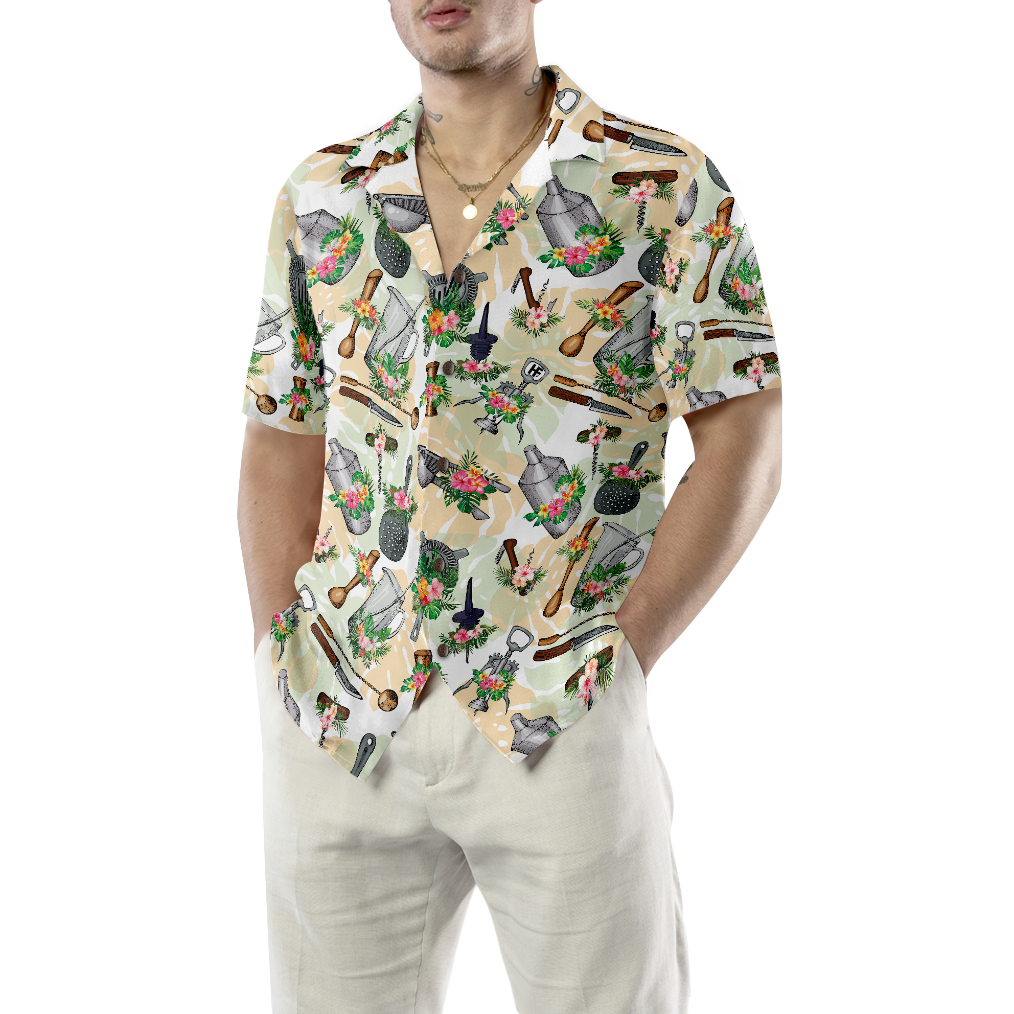 Tropical Bartender Equipments Hawaiian Shirt - Hyperfavor