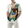 Artistic Bigfoot on the Beach Hawaiian Shirts for Men, Sasquatch Shirts - Hyperfavor