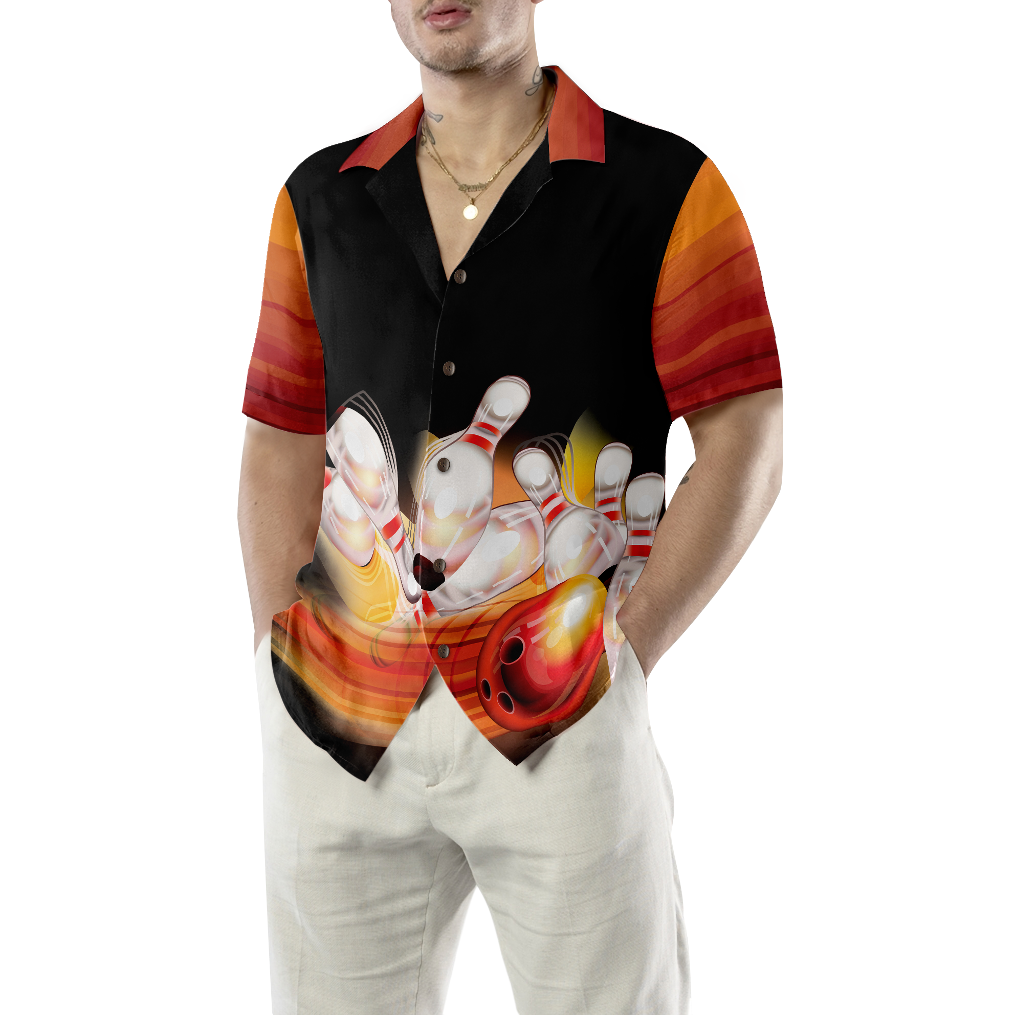 Bowling Ball And Pin Hawaiian Shirt - Hyperfavor