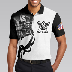 Plumber Proud Skull Polo Shirt, If You Think You Can Do My Job Polo Shirt, Best Plumber Shirt For Men - Hyperfavor