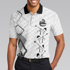 Old Guys Rule Golf Polo Shirt, Golf Texture Argyle Pattern Polo Shirt, Cool Golfing Shirt For Men - Hyperfavor