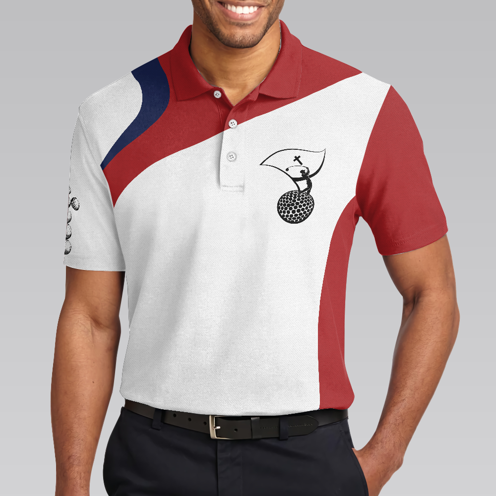 Golf Is My Therapy Polo Shirt, Best Golf Shirts For A Good Christian, Polo Golfing Shirt With Sayings - Hyperfavor