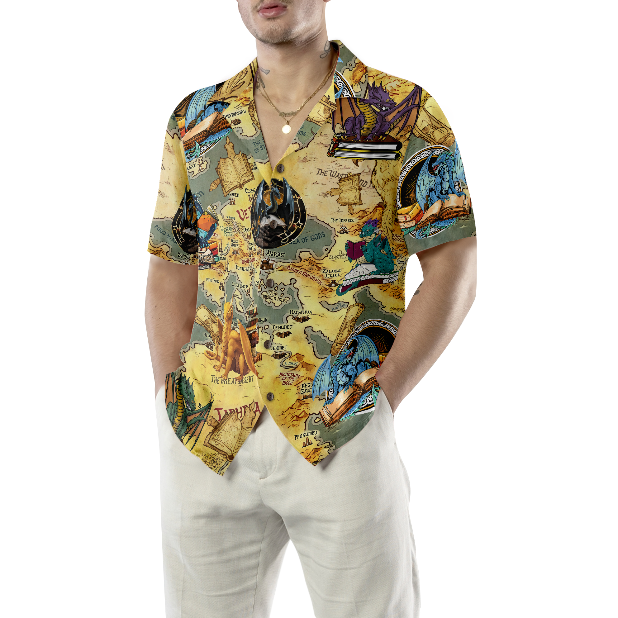 BOOKS DRAGON Hawaiian Shirt - Hyperfavor