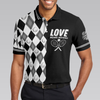 Love Means Nothing Tennis Polo Shirt, Tennis Ball Argyle Pattern Polo Shirt, Best Tennis Shirt For Men - Hyperfavor