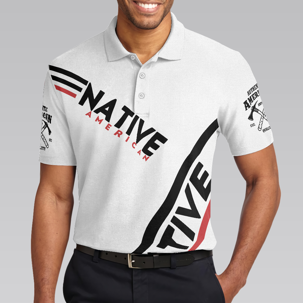 Man Belongs To The Earth Native American Polo Shirt, Cherokee Shirt Design, Headdress Polo Shirt - Hyperfavor