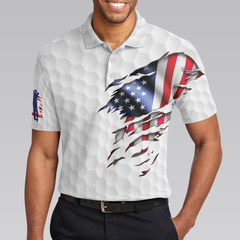 Yes I Do Have A Retirement Plan Golf Polo Shirt, Golf Pattern Ripped American Flag Polo Shirt, Best Golf Shirt For Men - Hyperfavor