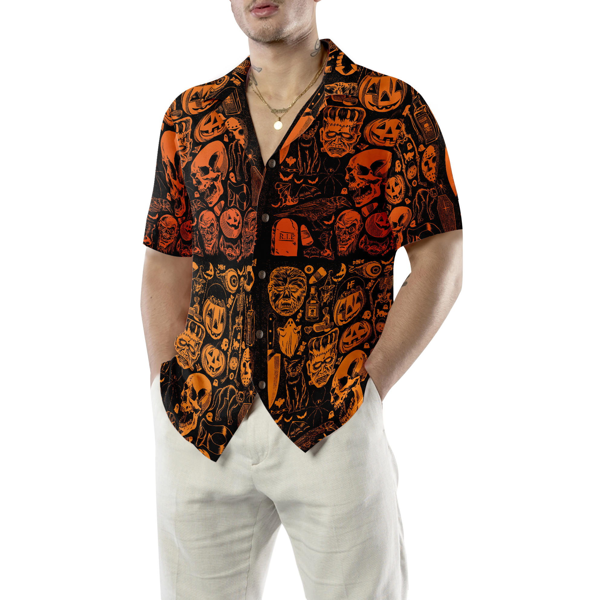 Everyday Is Halloween For Real Hawaiian Shirt - Hyperfavor