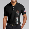 Dark Theme 8-ball Short Sleeve Wet Paint Skull Billiards Polo Shirt, American Flag Billiards Shirt For Men - Hyperfavor