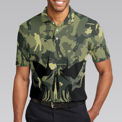 Make Par Not War Polo Shirt, Camouflage Pattern Golf Shirt For Veterans, Golf Gift Idea For Military Dad - Hyperfavor