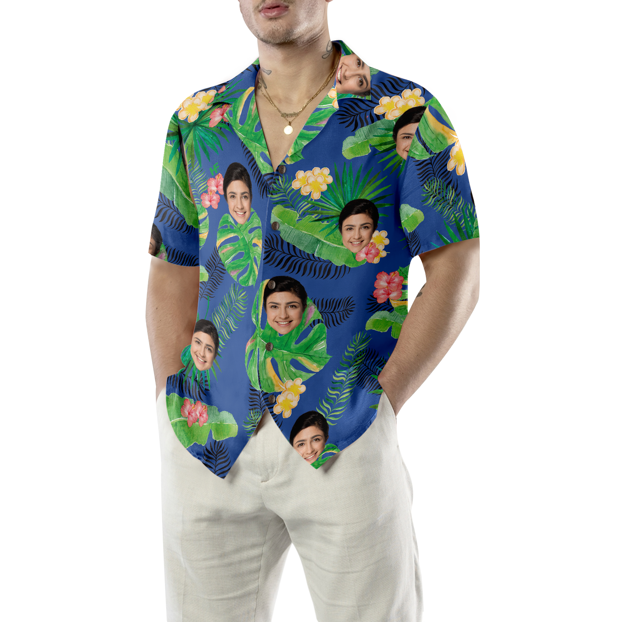 Funny Custom Face 03 Custom Hawaiian Shirt - Hyperfavor