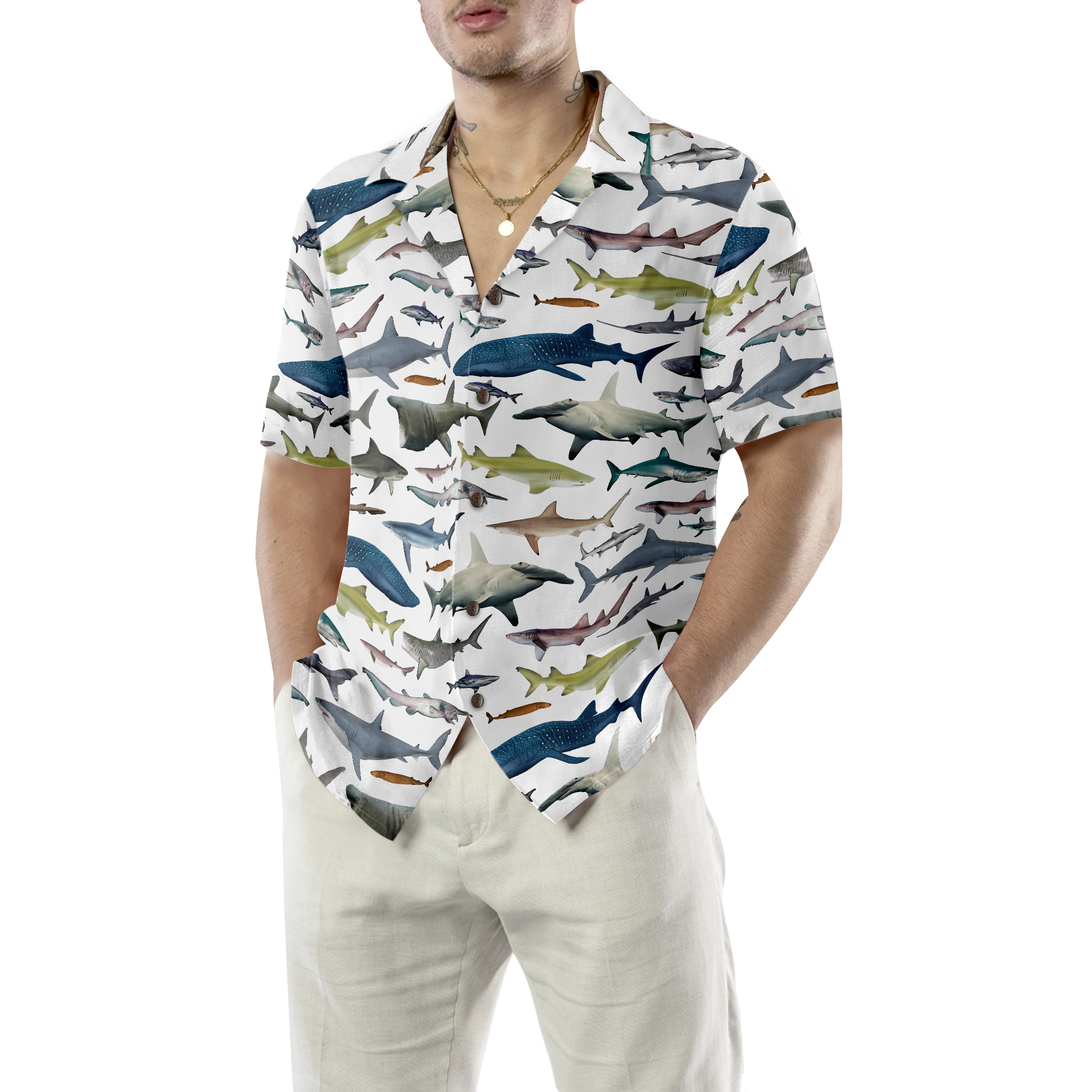 Type Of Sharks Hawaiian Shirt - Hyperfavor