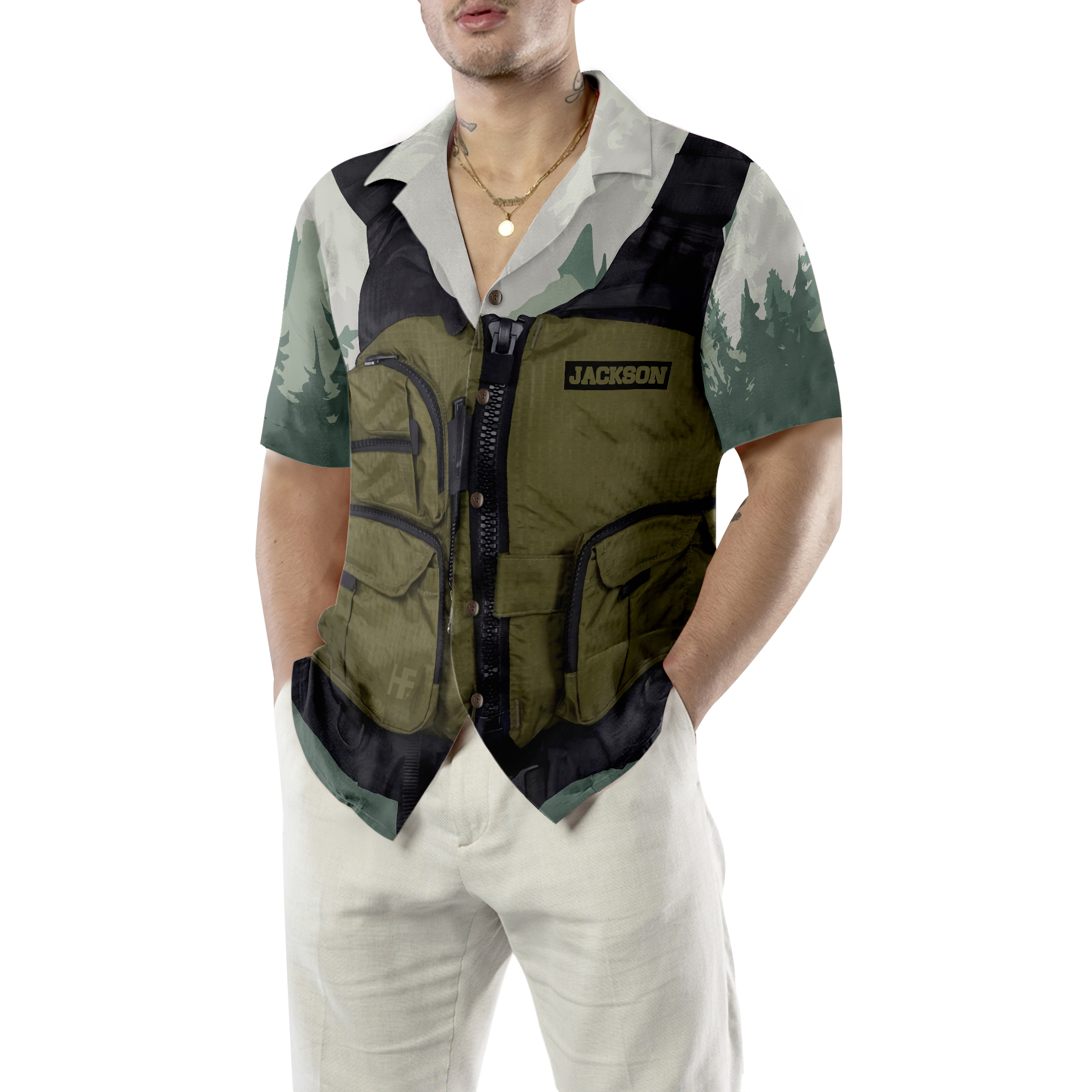 Life Vest Kayak & Fishing Custom Hawaiian Shirt - Hyperfavor