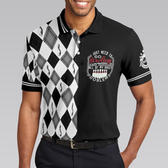 I Just Need To Go Bowling Polo Shirt, Black And White Argyle Pattern Polo Shirt, Best Bowling Shirt For Men - Hyperfavor