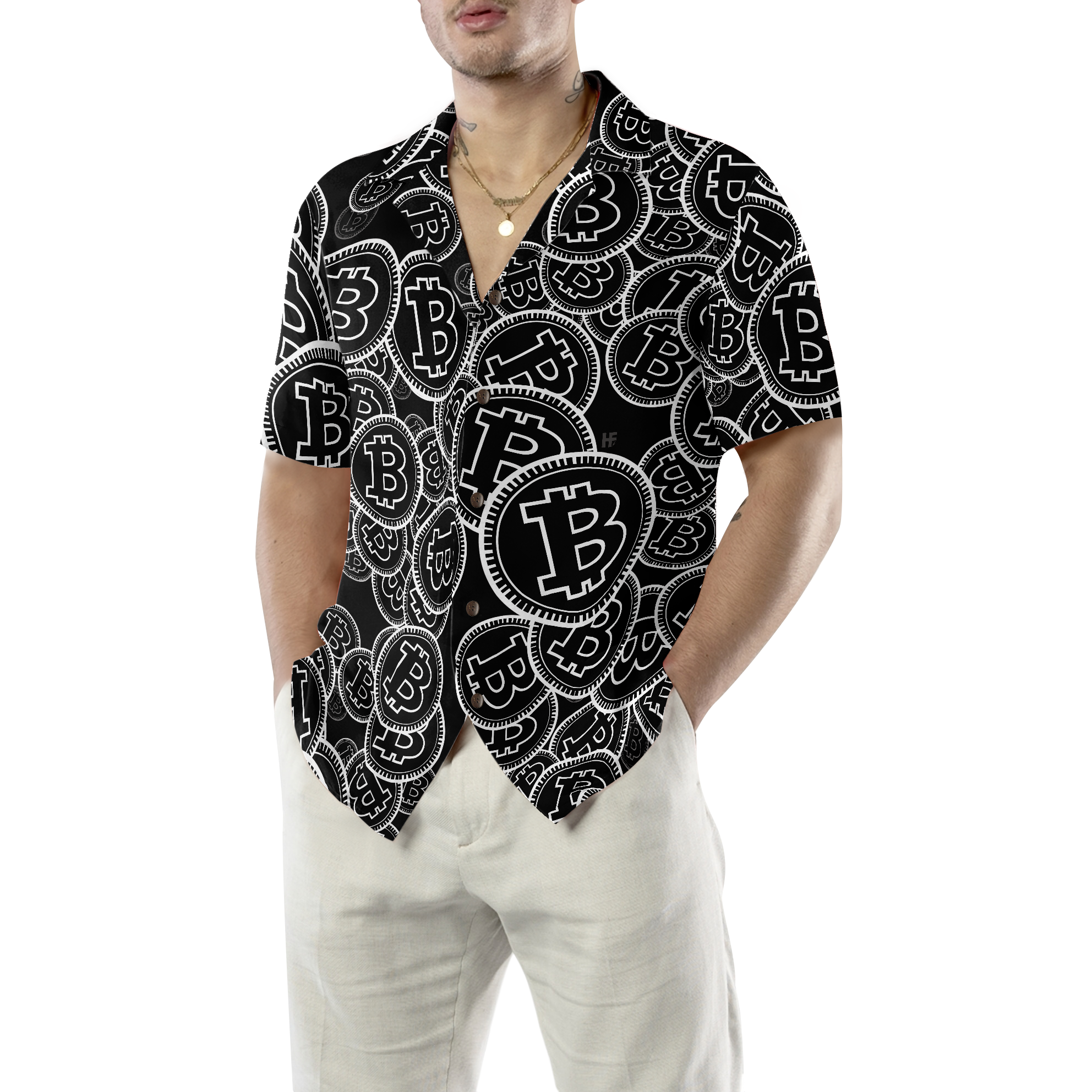 Digital Bitcoin Crypto Hawaiian Shirt - Hyperfavor