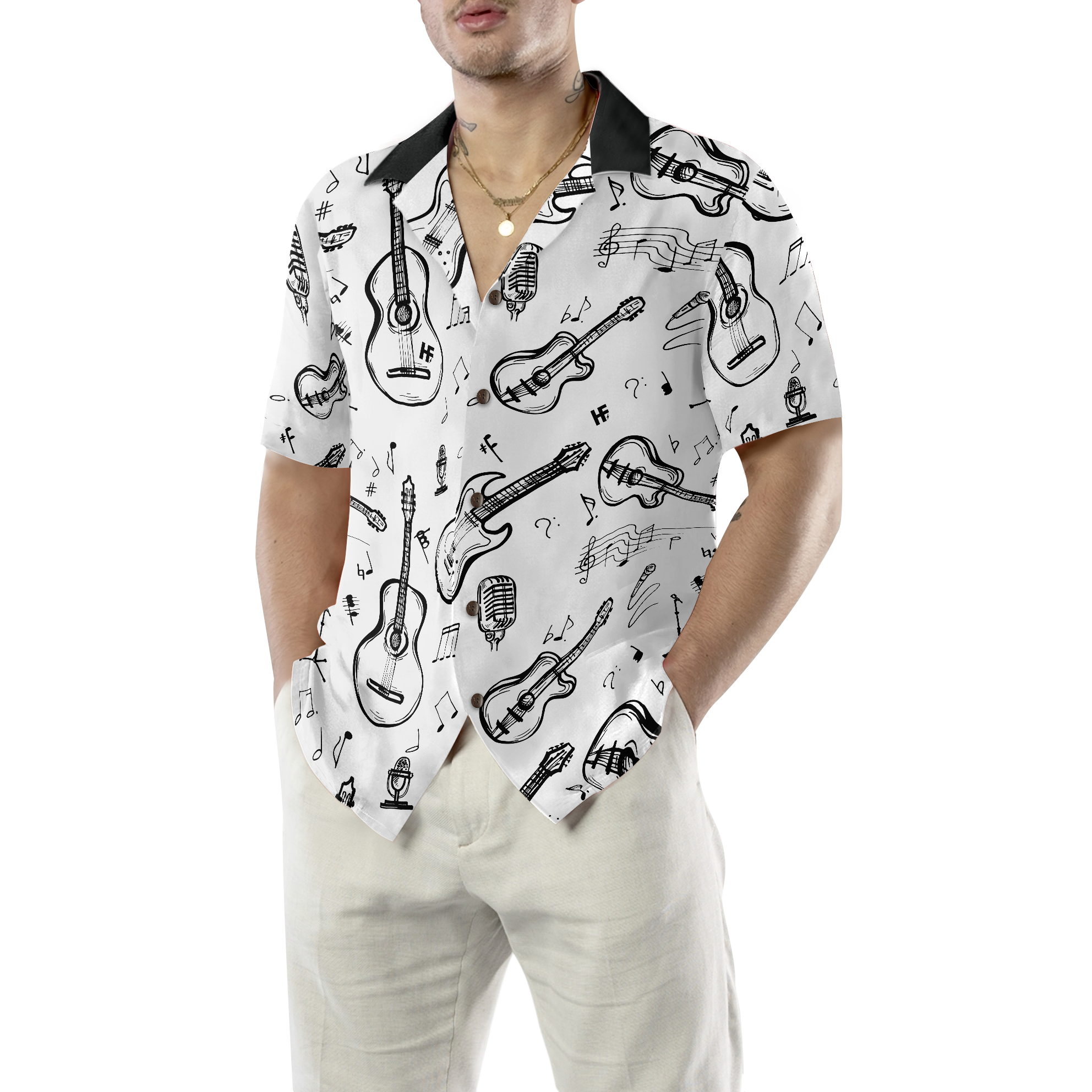 My Favorite Guitarist Personalized Name Custom Hawaiian Shirt - Hyperfavor