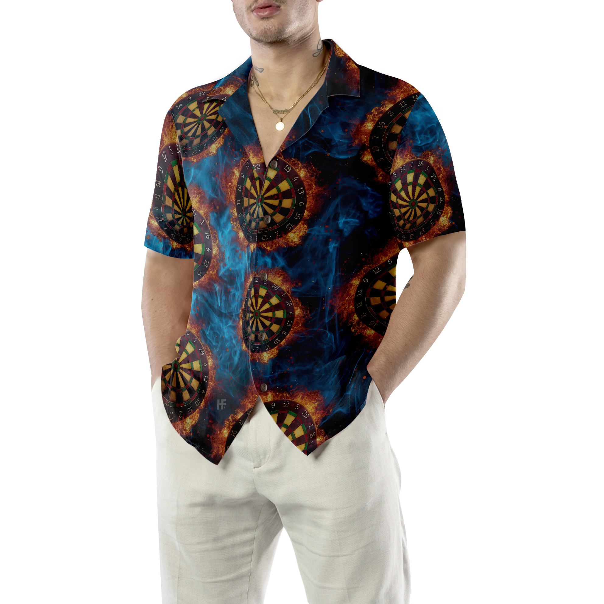 Born To Play Dart Forced To Work Hawaiian Shirt - Hyperfavor