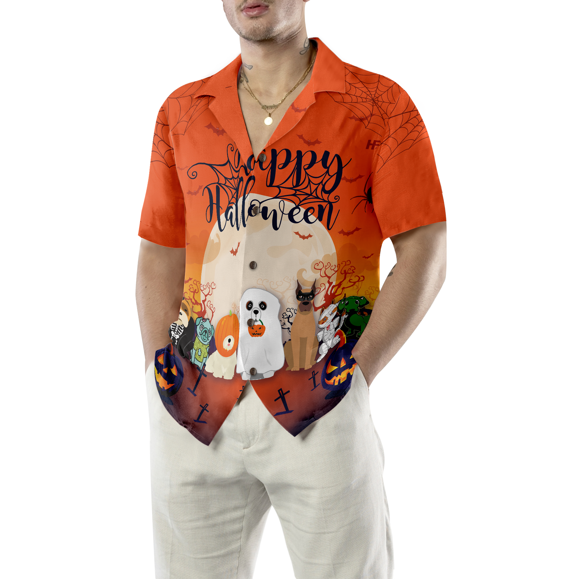 Horror Characters Dogs Halloween Hawaiian Shirt, Unique Halloween Shirt For Men And Women - Hyperfavor