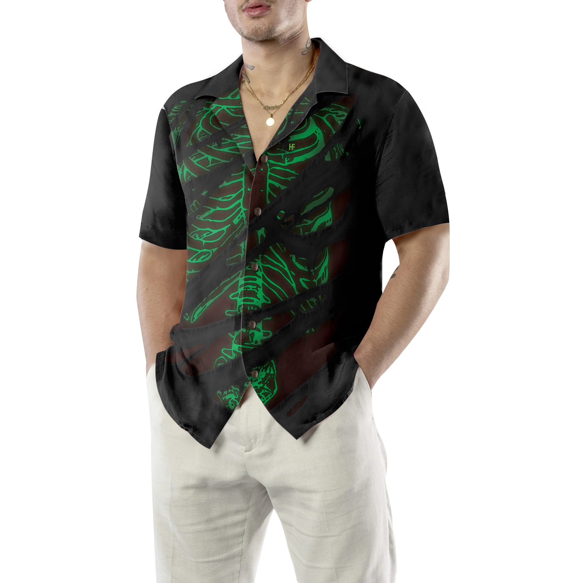 Horror Skeleton Halloween Hawaiian Shirt - Hyperfavor