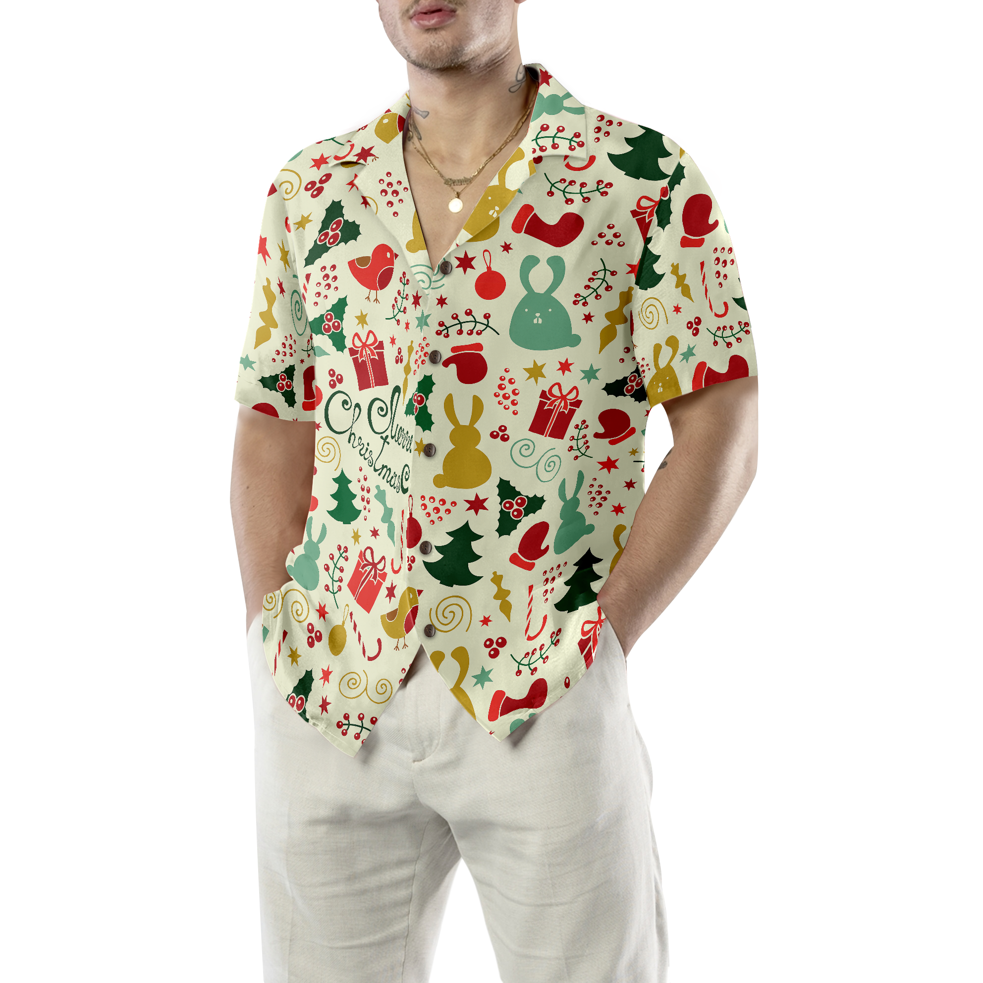 Merry Christmas Pattern 4 Hawaiian Shirt - Hyperfavor